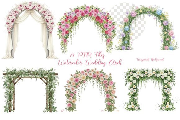 78 Watercolor Wedding Arches: A Designer's Floral Toolkit