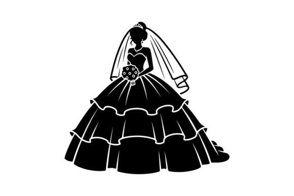 Elegant Gothic Wedding Dress Silhouette: Design & Craft Uses