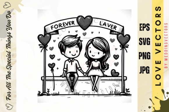 Elegant Minimalist Wedding Design-C688: A Vector Set for Modern Love