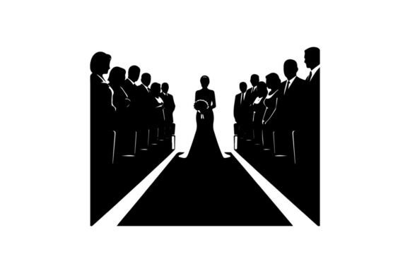 Elegant Wedding Silhouettes for Every Design Project