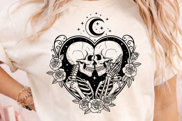 Embrace the Dark Romance of the Romantic Wedding Couple Skeleton SVG