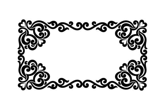 Heart Swirl Romantic Wedding Frame: Elegant Design Elements