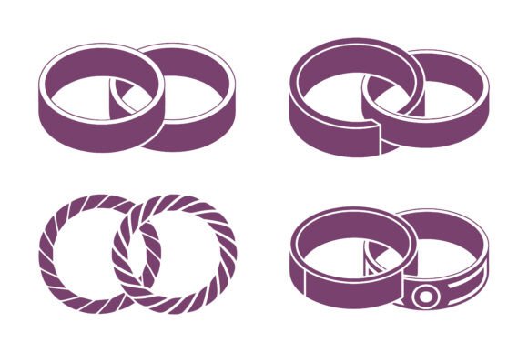 Isometric Wedding Band Vector Design: A Modern Graphic Asset