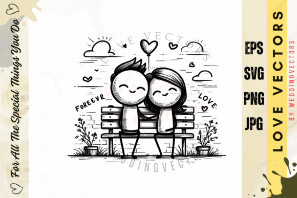 Timeless Romance: The Classic Love Story Vector Pack - C696