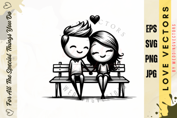 Wedding Couple & Love Vectors: The C559 Luxury Bridal Illustration